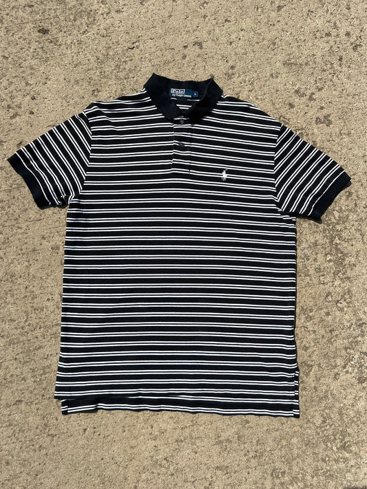 Vintage 1990s Polo Ralph Lauren Striped Polo Shirt | Large