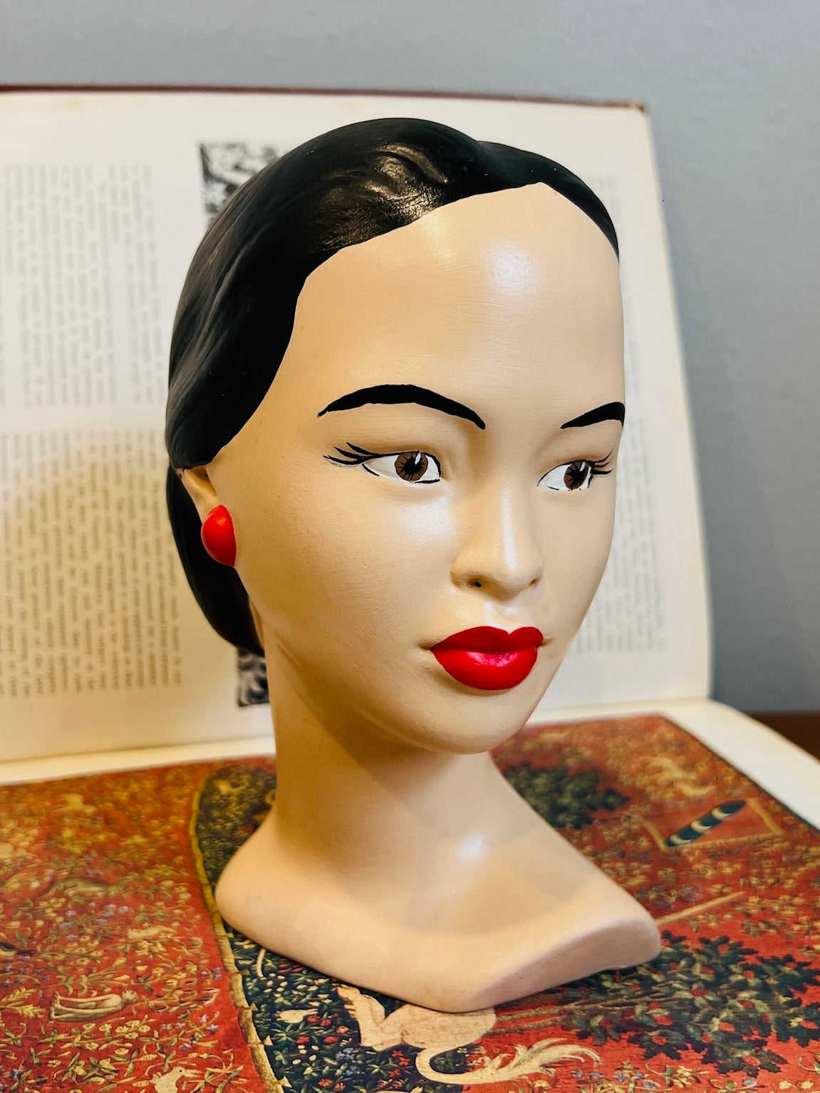 Vintage 1950s/60s Asian Beauty Hand-Painted Bust