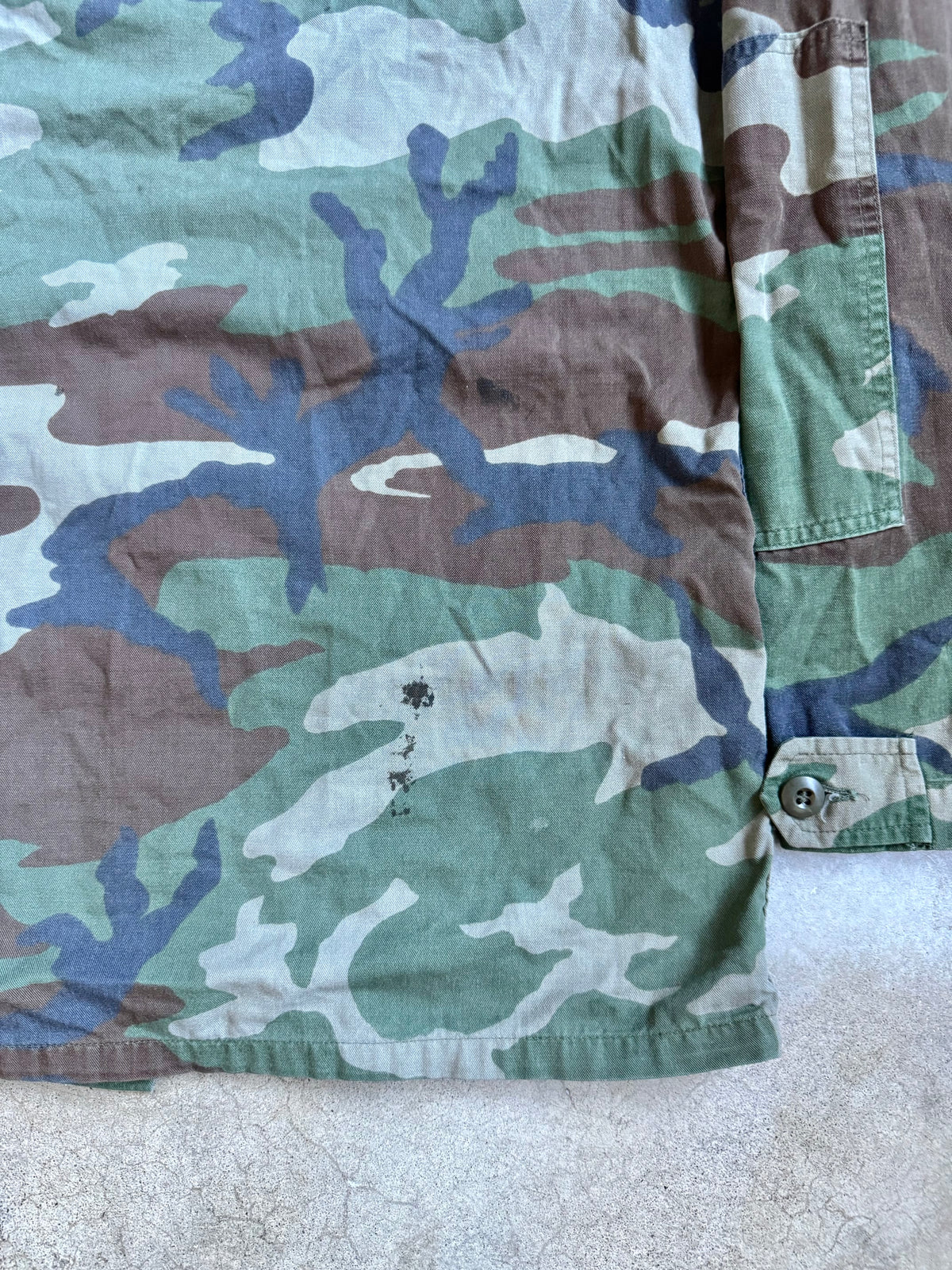 Vintage USMC Military Woodland Camo BDU Combat Jacket | S/M