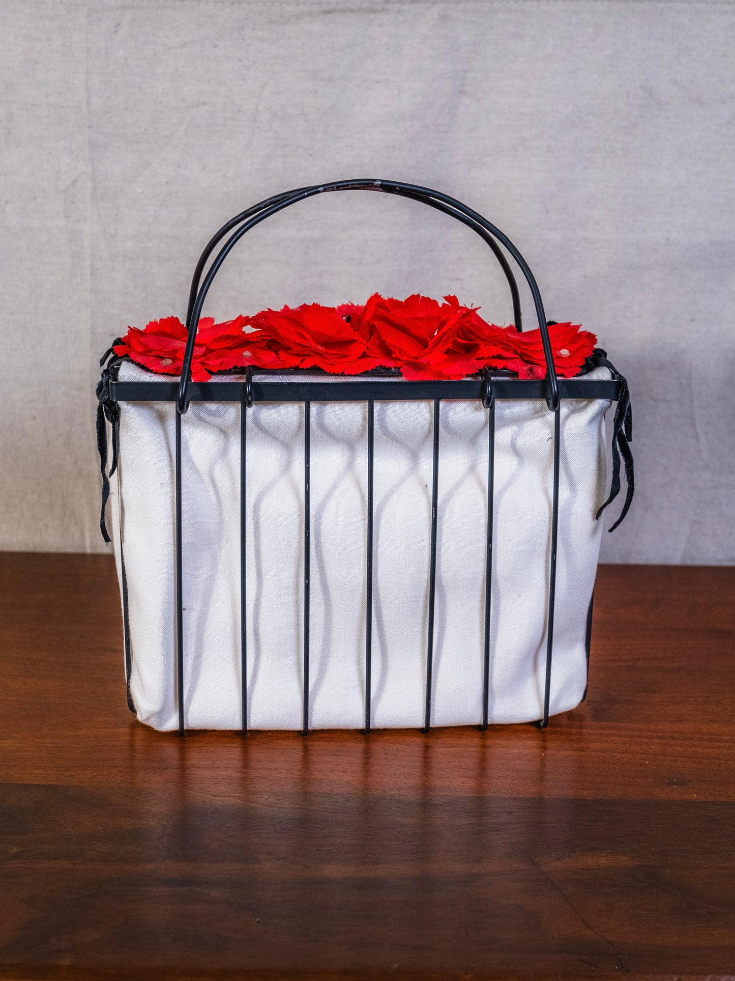 Vintage 1960s Saks Fifth Ave Metal Flower Basket Handbag