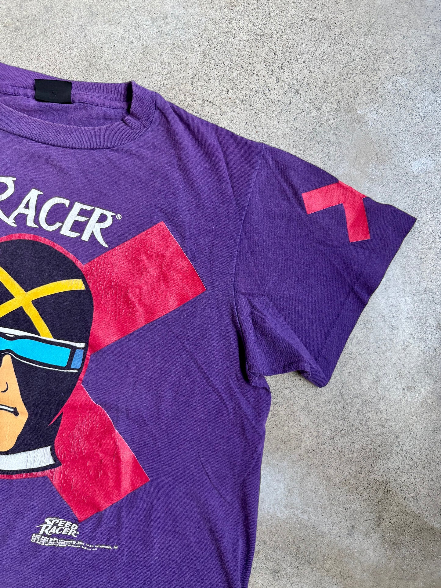 Vintage 1992 Purple Speed Racer Graphic Tee | Large