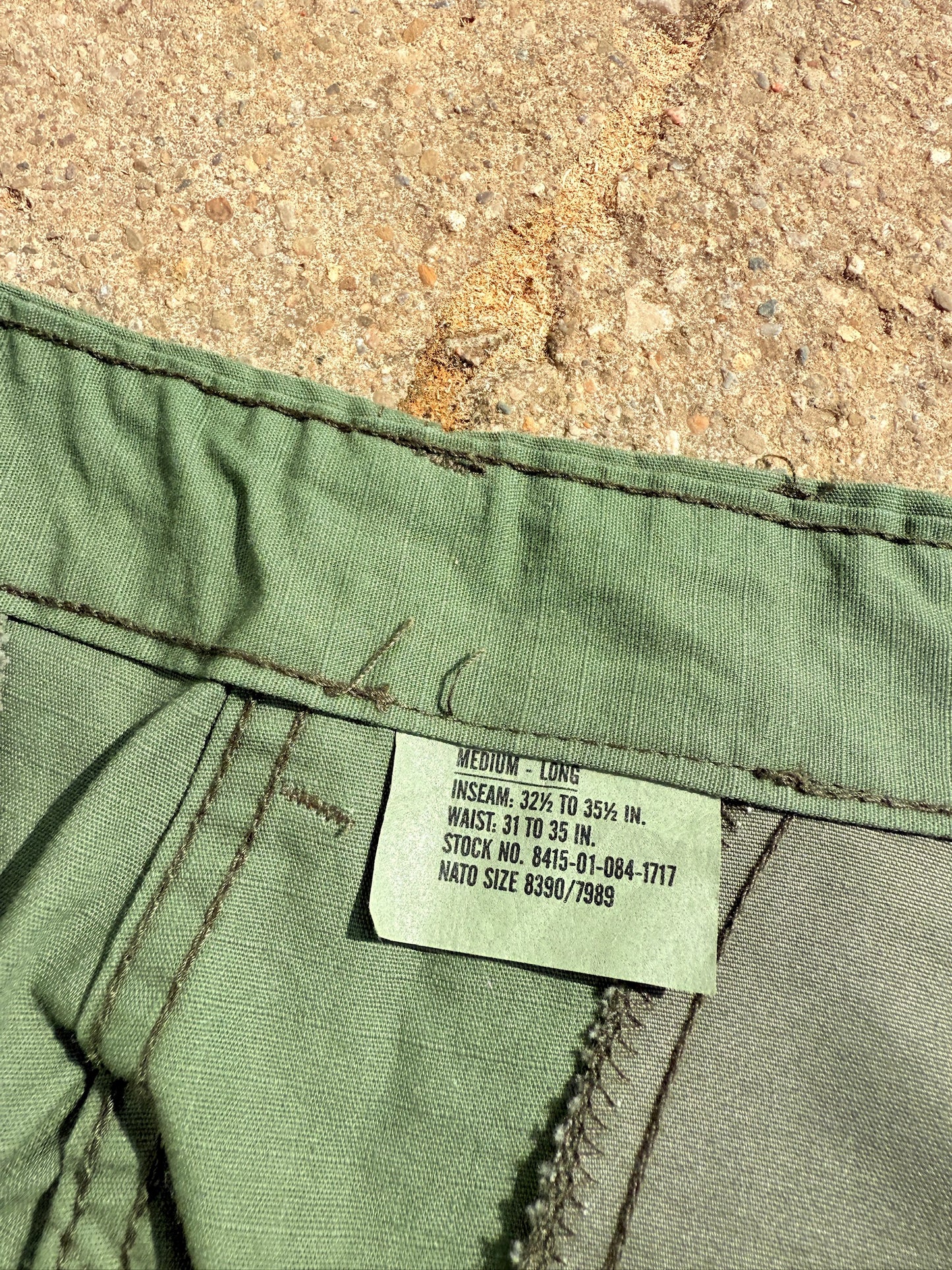 Vintage Military Issue BDU Adjustable Green Pants | 31"-35"