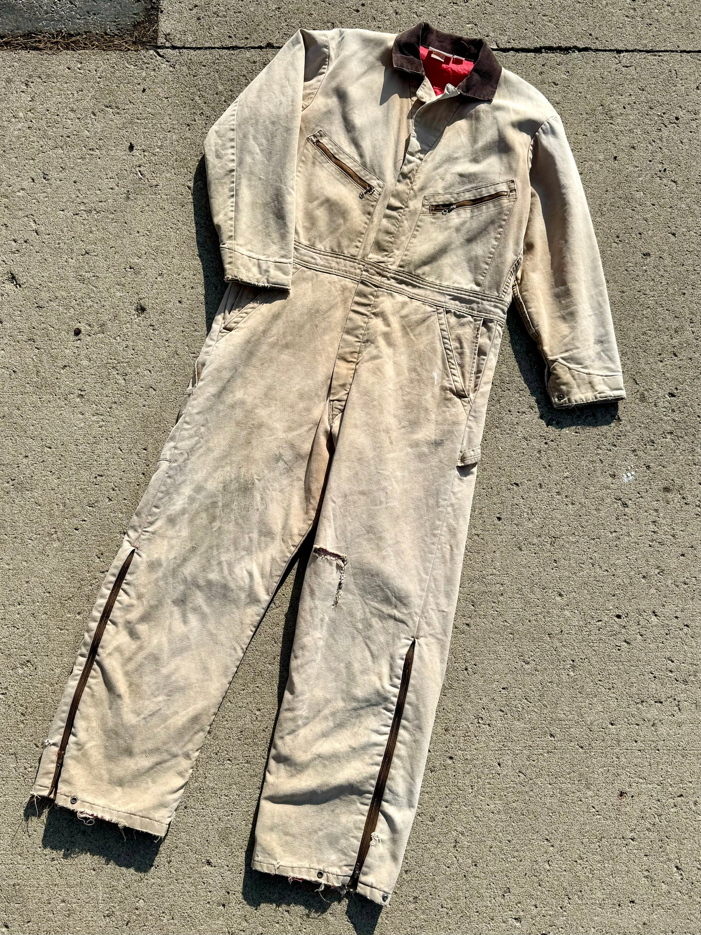 Vintage Dickies Insulated Worn Canvas Coveralls | Medium