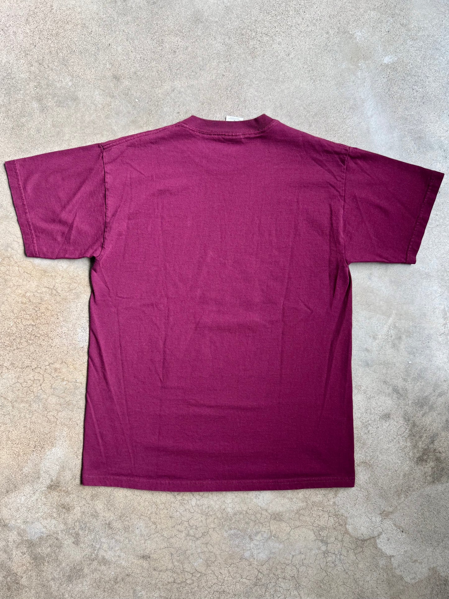 Vintage 1990s Burgundy Mohican Pow-Wow Graphic Tee | Medium
