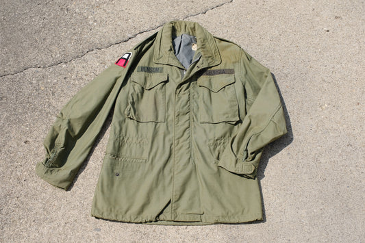 Vintage Olive Green Military Coat | "Benson"