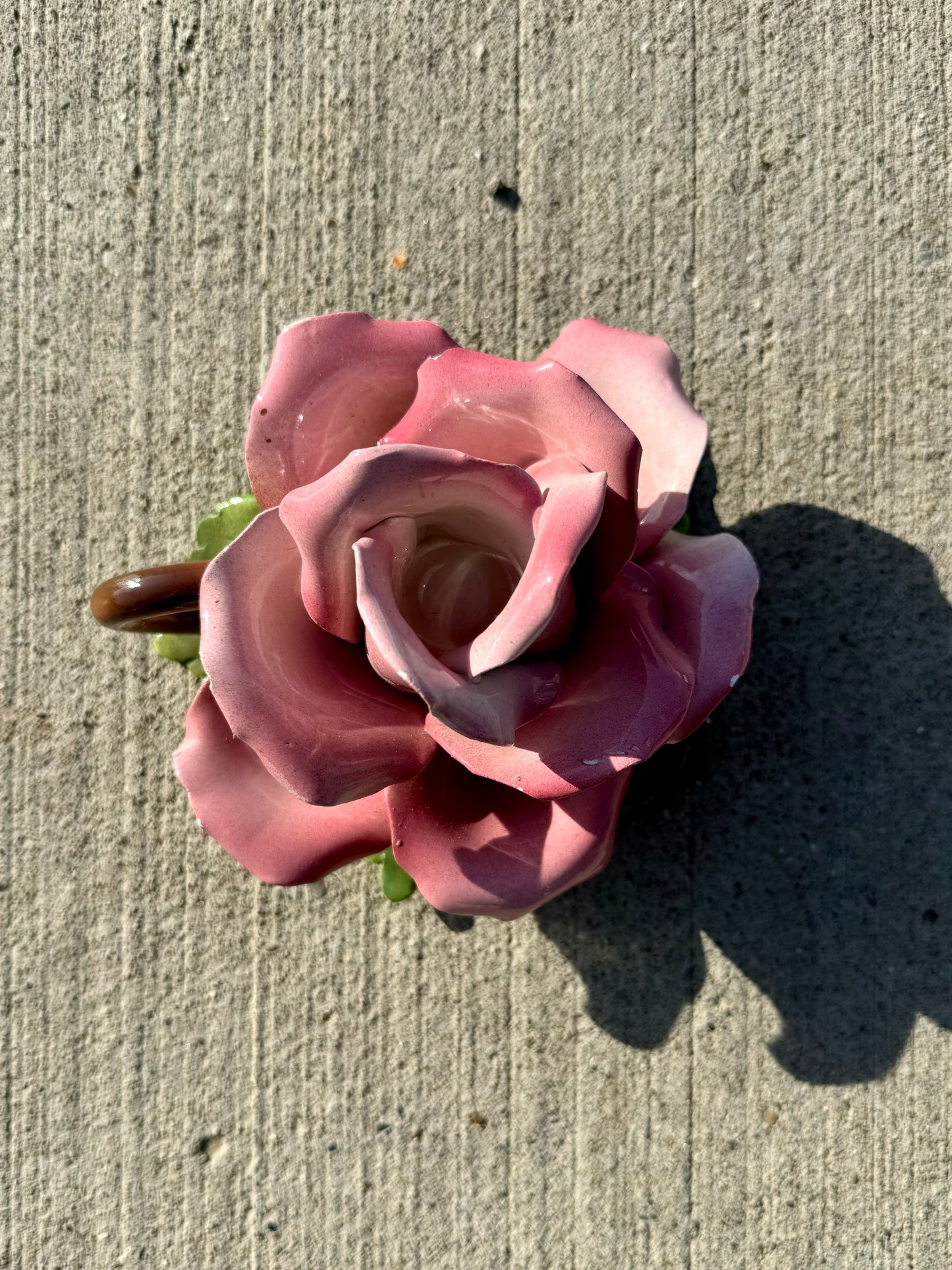 Vintage Ceramic Flower Candle Holder