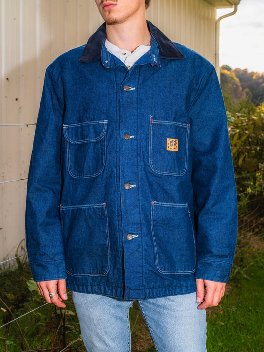 Vintage 1980s Wrangler Big Ben Blanket-Lined Denim Chore Coat | 44