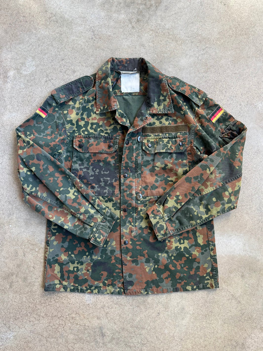Vintage German Military Flecktarn Camo Field Shirt Jacket | Medium