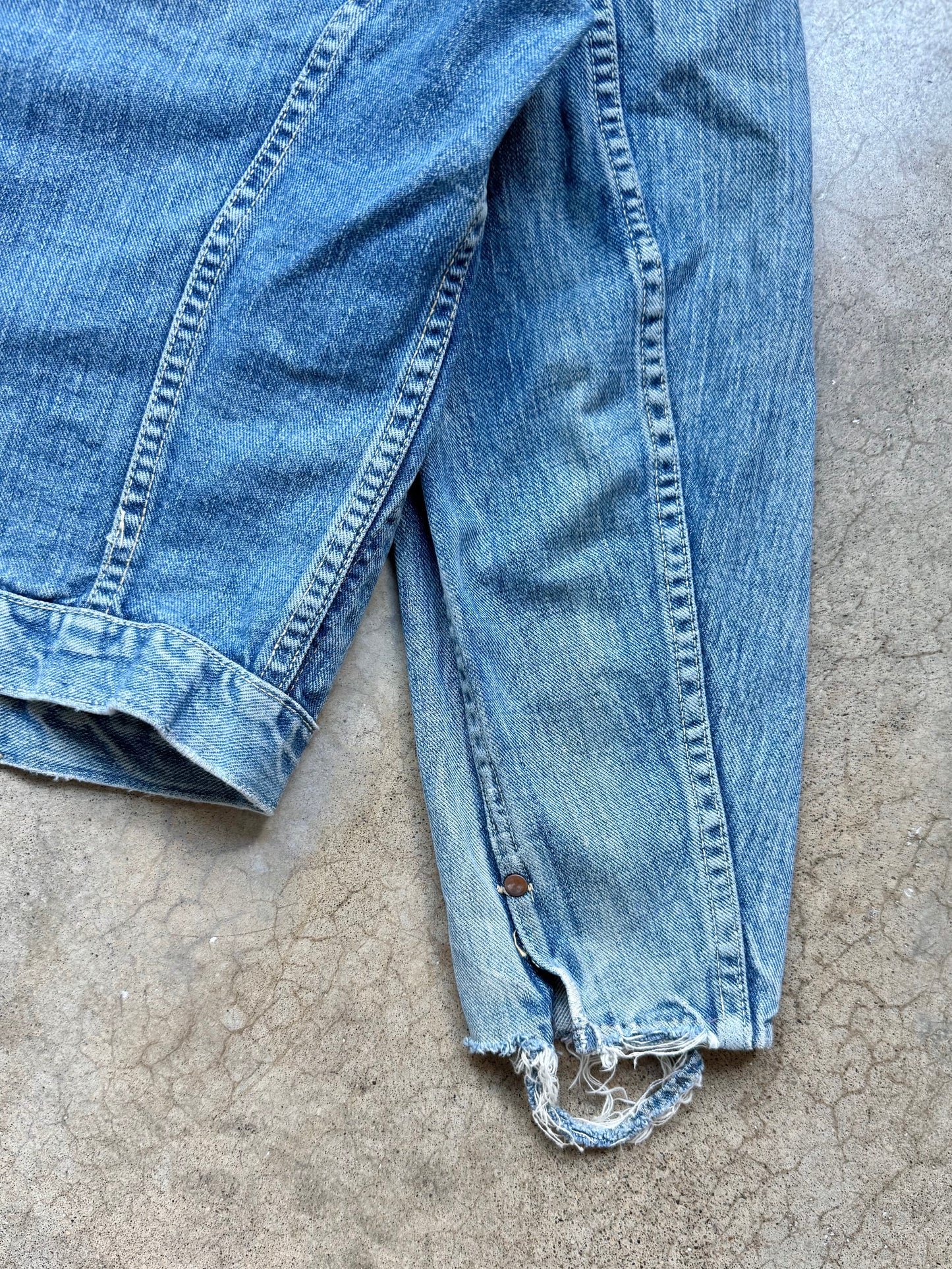 Vintage Wrangler Distressed Denim Jacket | Small