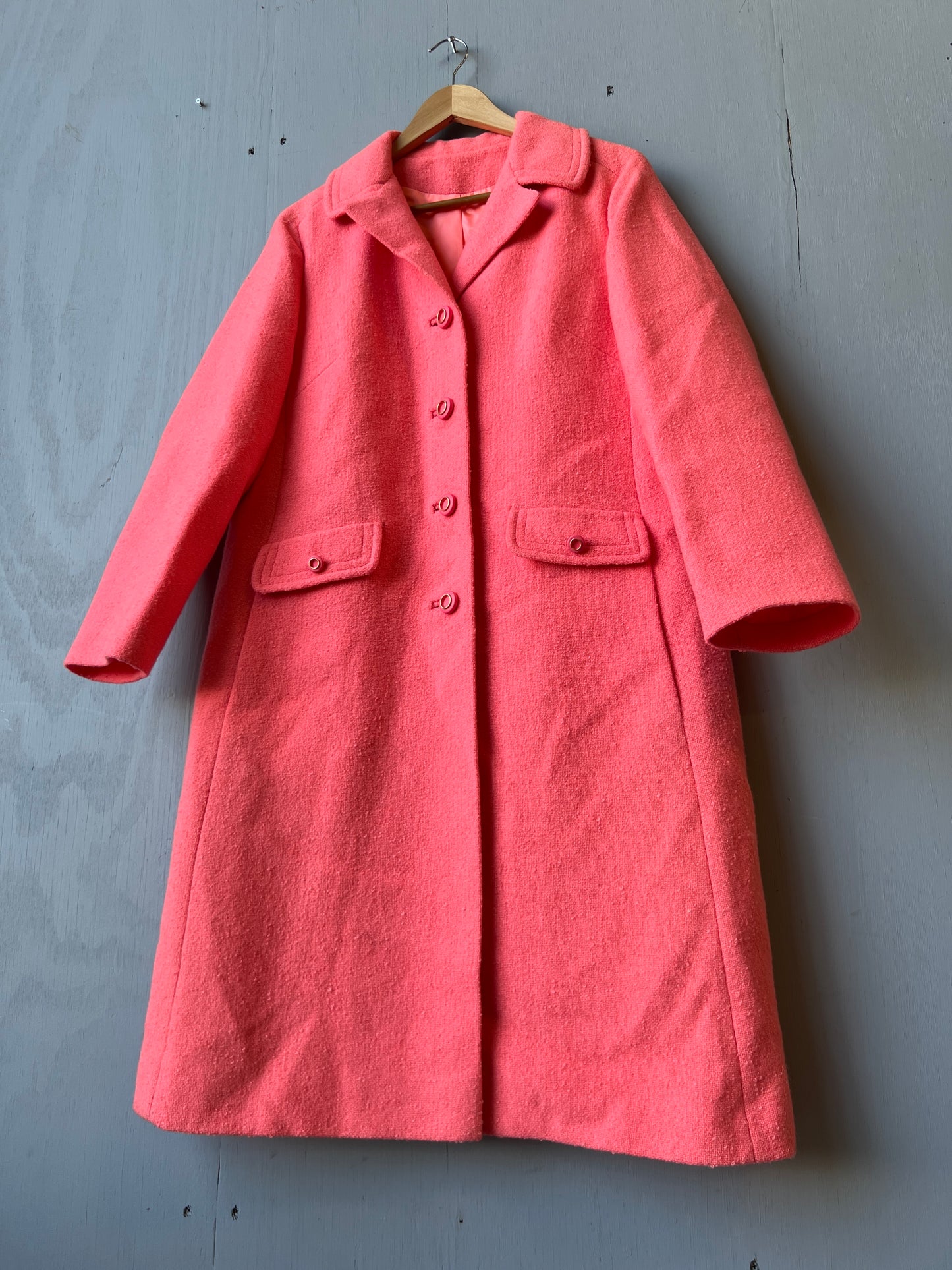 Vintage 1950’s/60’s Kaufman’s & Bromleigh Baby Pink Trench Coat