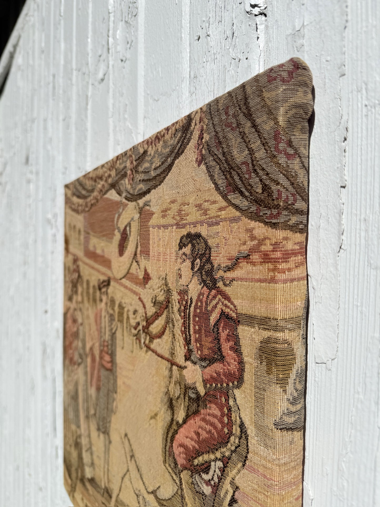 Vintage 1970s Mexico Streetscape Tapestry Art