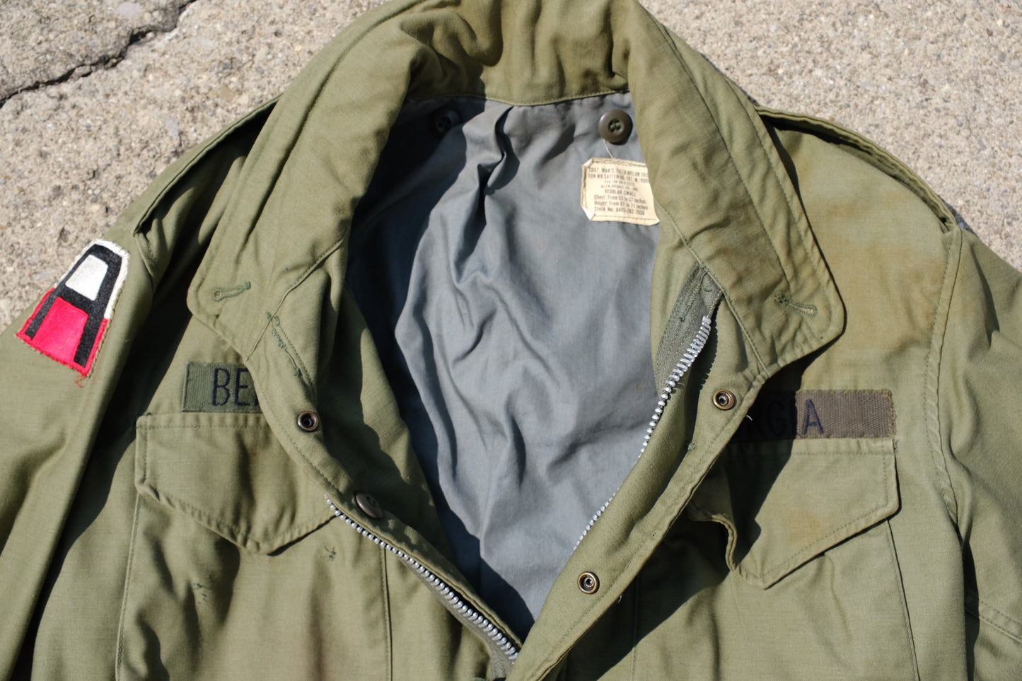 Vintage Olive Green Military Coat | "Benson"