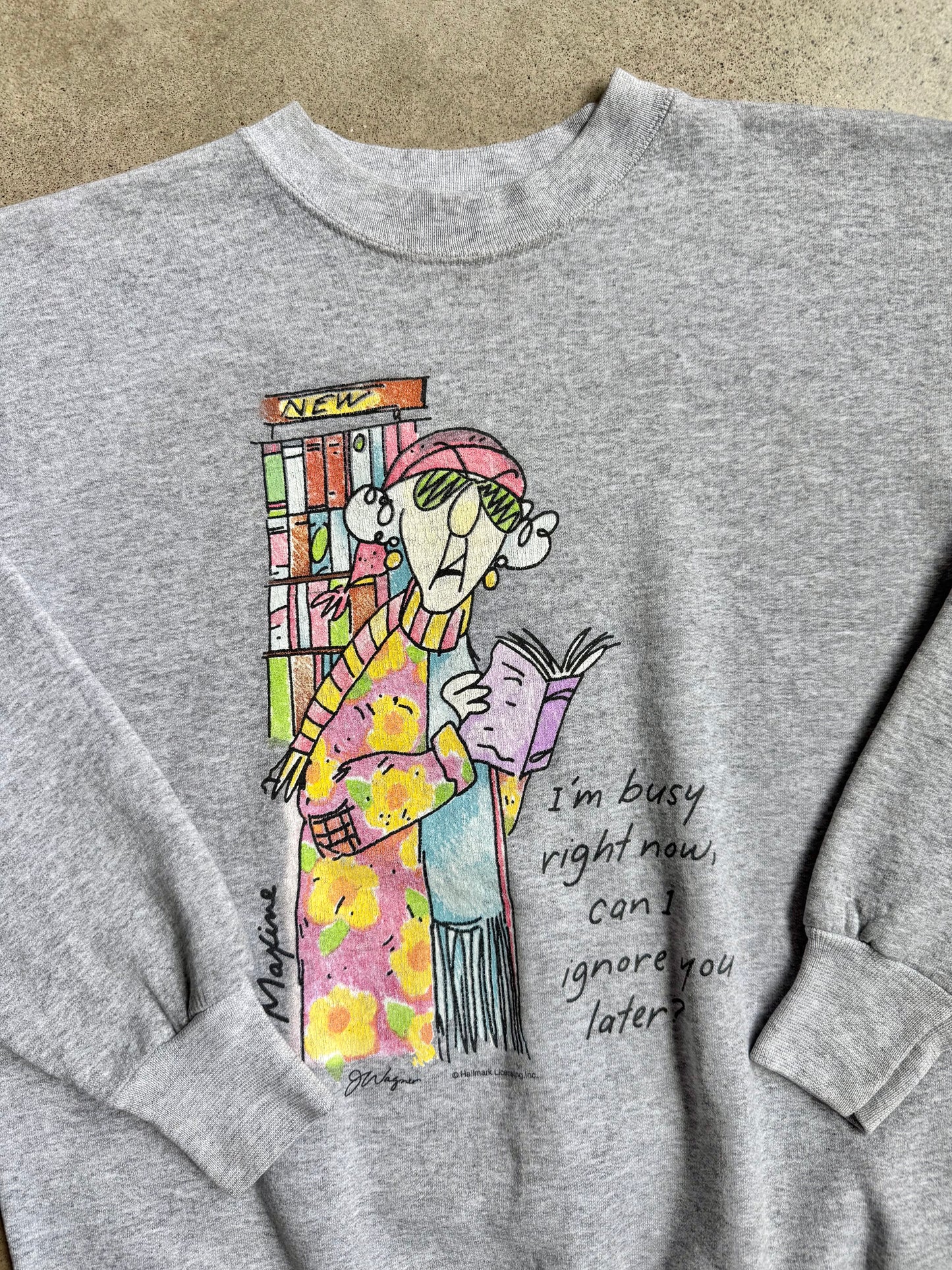 Vintage 1990s Hallmark Shoebox Maxine “Busy Right Now” Crewneck Sweatshirt | Large