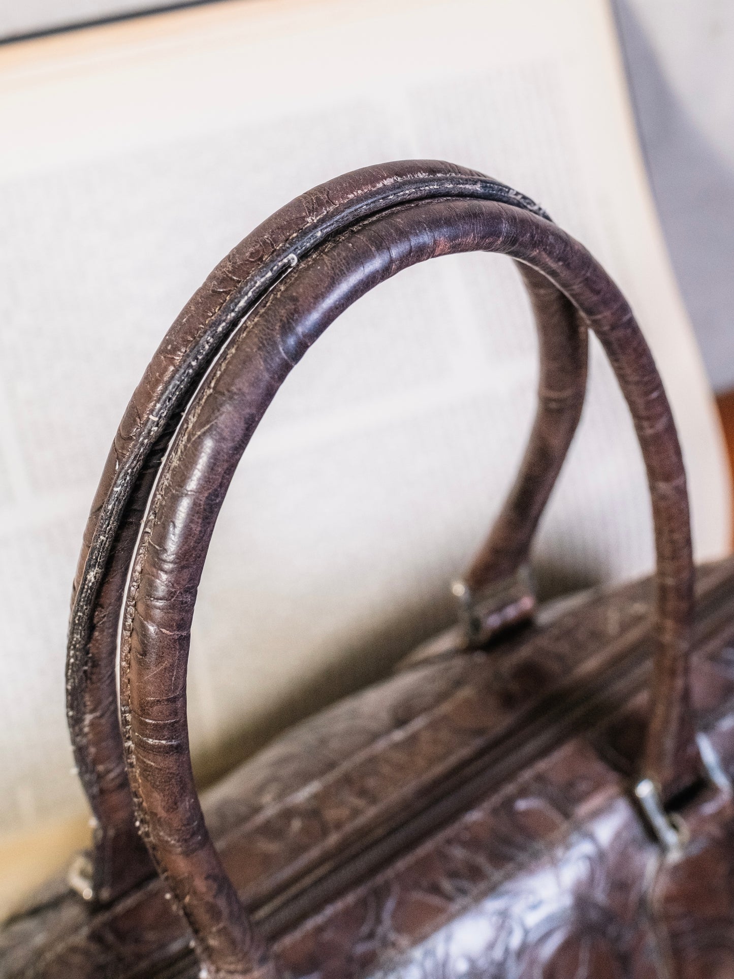 Vintage 1990s Wilsons Leather Floral Embossed Shoulder Bag