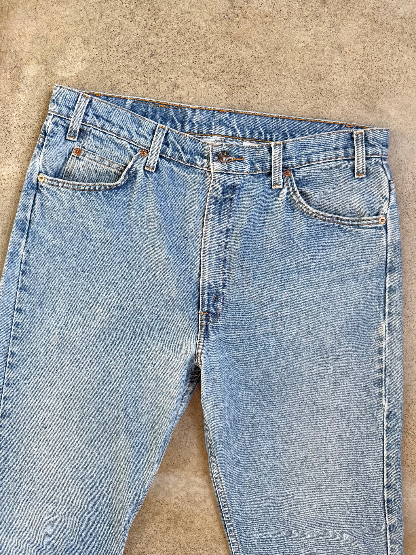 Vintage 1990s Levi’s Orange Tab 505 Regular Fit Light Wash Jeans | 36x30