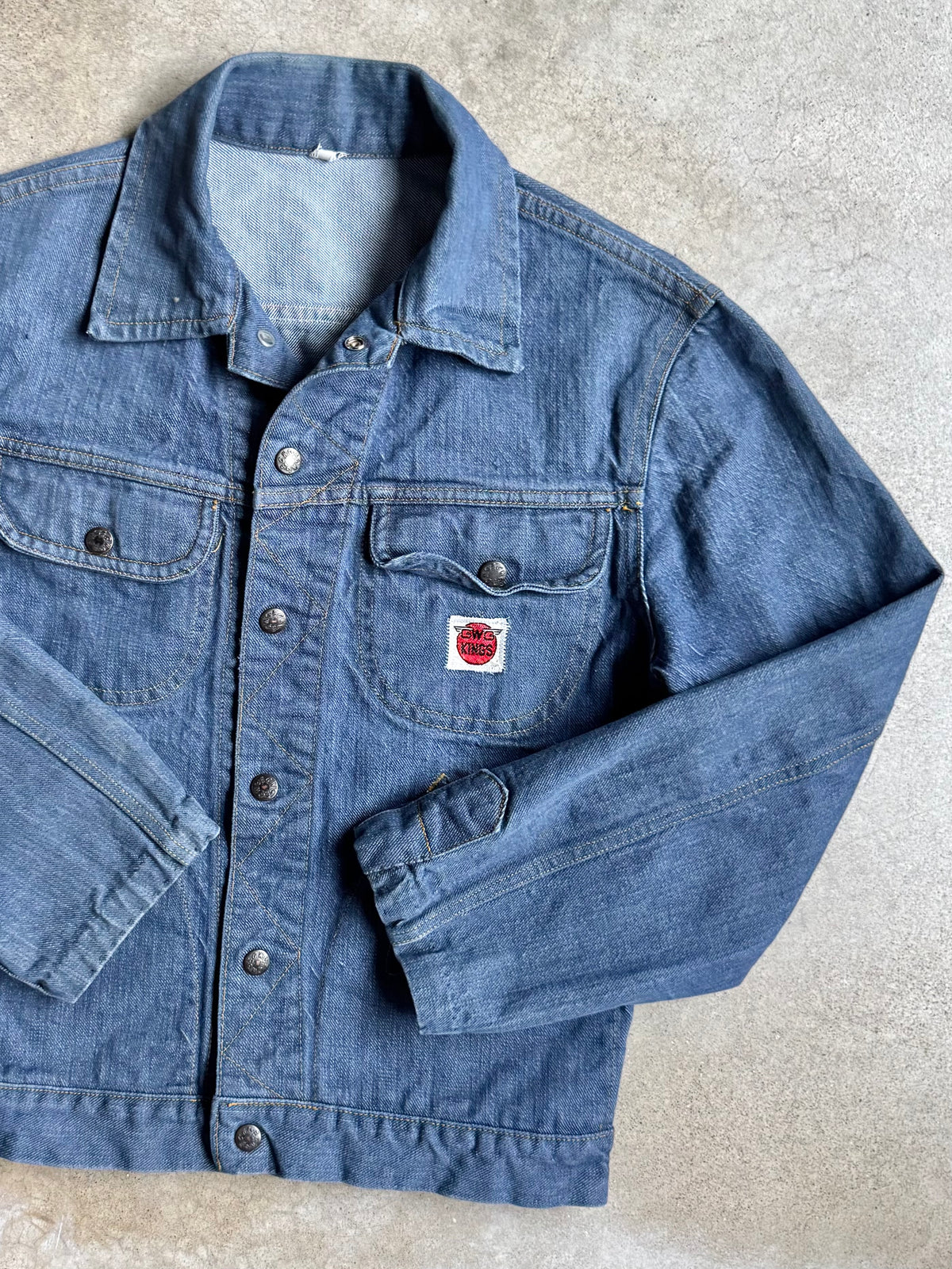 Vintage 1960s GWG Cowboy Kings Denim Jacket w/ Buckeye Trail Patch | Medium