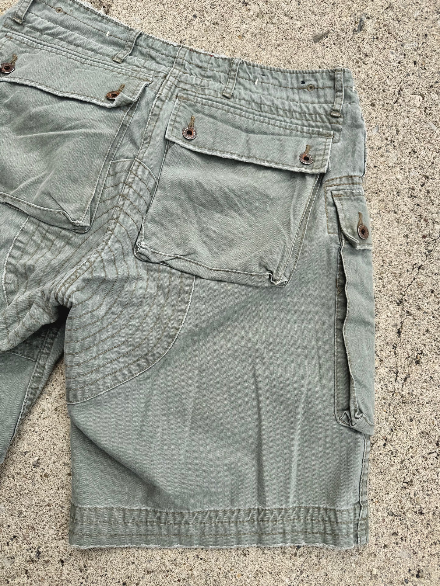 Vintage 1990s Polo Ralph Lauren Cotton Cargo Utility Shorts | Waist 33”
