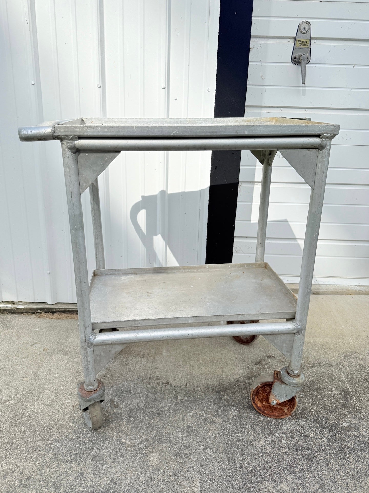 Vintage 1970s Steel Rolling Wet Bar Cart