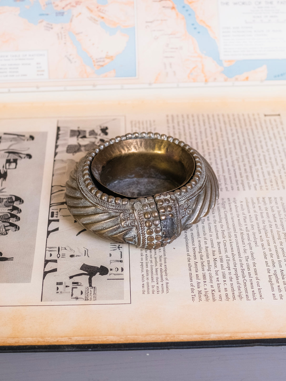 Antique Silver & Brass African Bangle Bowl