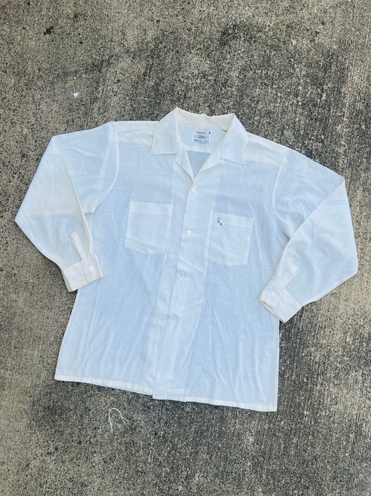 Vintage 1960s Arrow White Perma-Iron Button Up Shirt