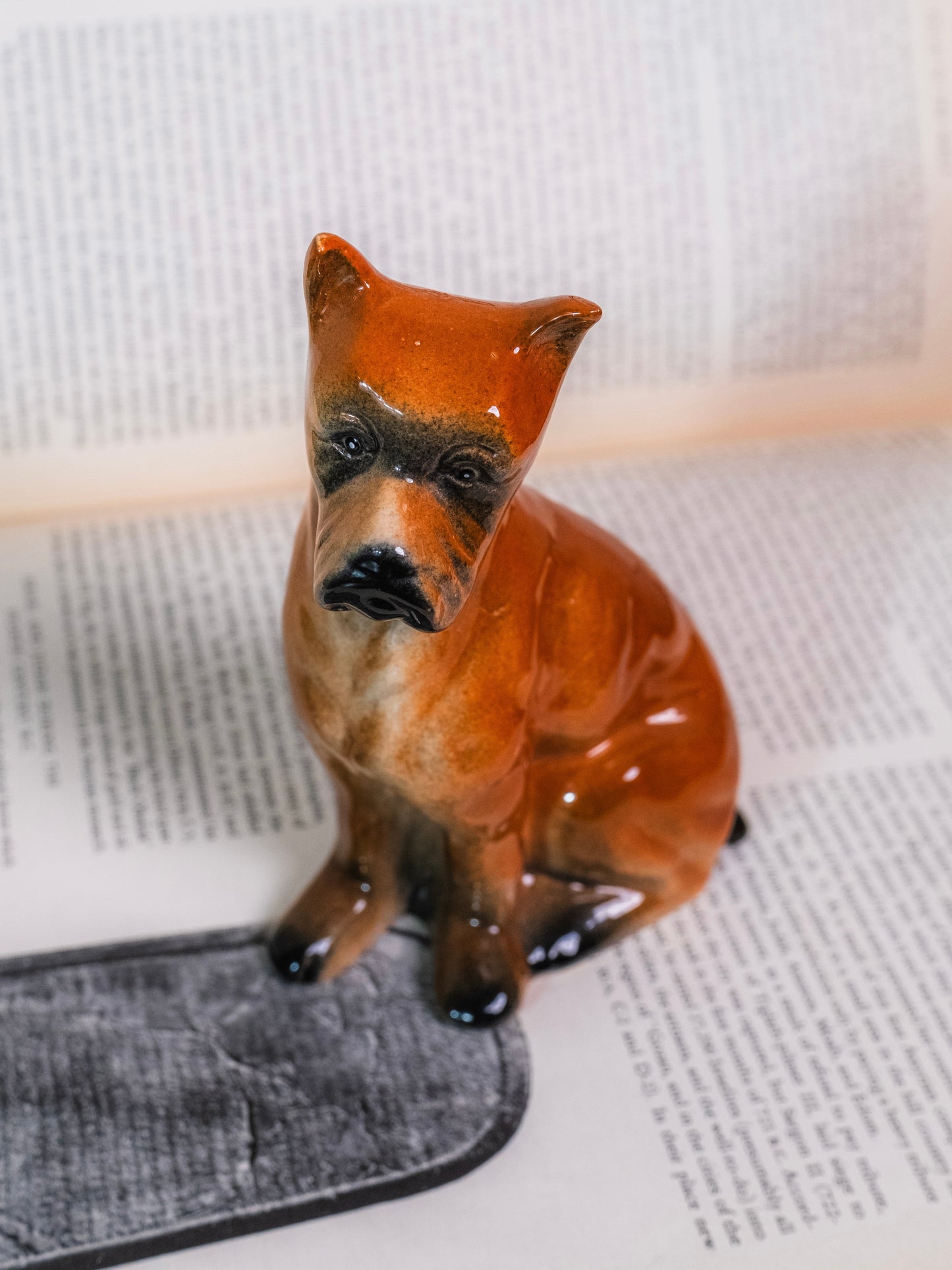 Vintage 1950s Ceramic Boxer Figurine