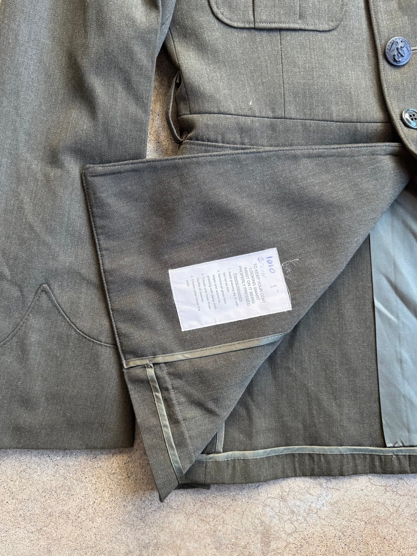 Vintage 1980s U.S. Marine Corps. Military Issue Wool Two-Piece Dress Suit | 37L