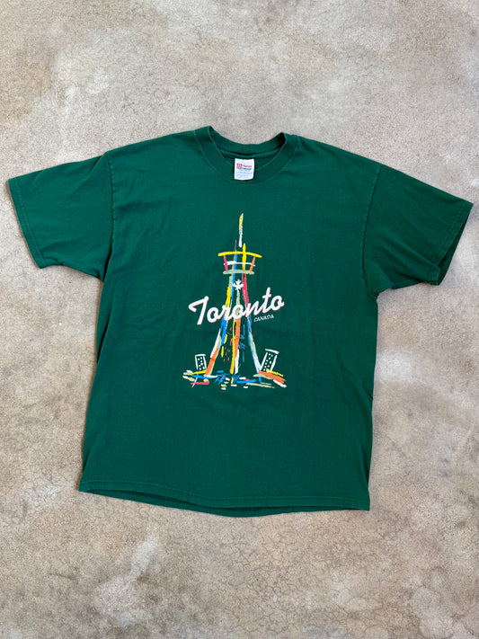 Vintage 1990s Green Toronto Canada Graphic Tee | XL