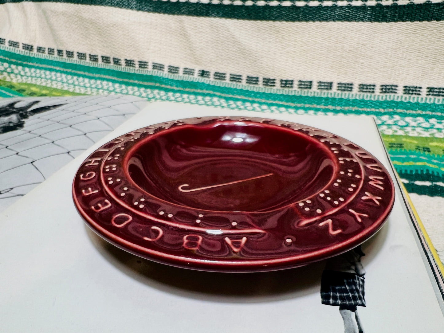 Vintage Braille Alphabet Ashtray