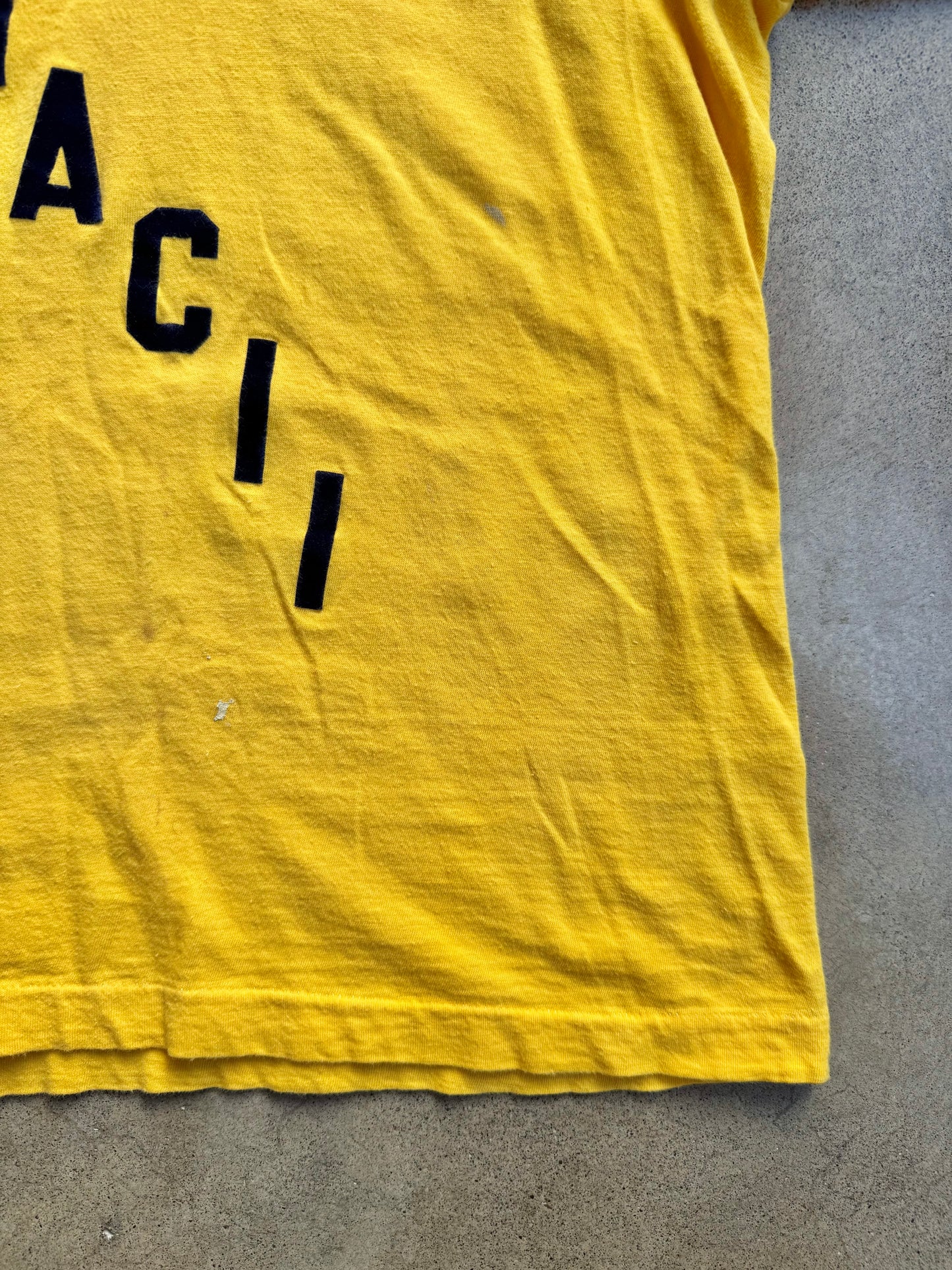 Vintage 1970s Yellow Howard University Wine Psi Phi Sister Tee | Small
