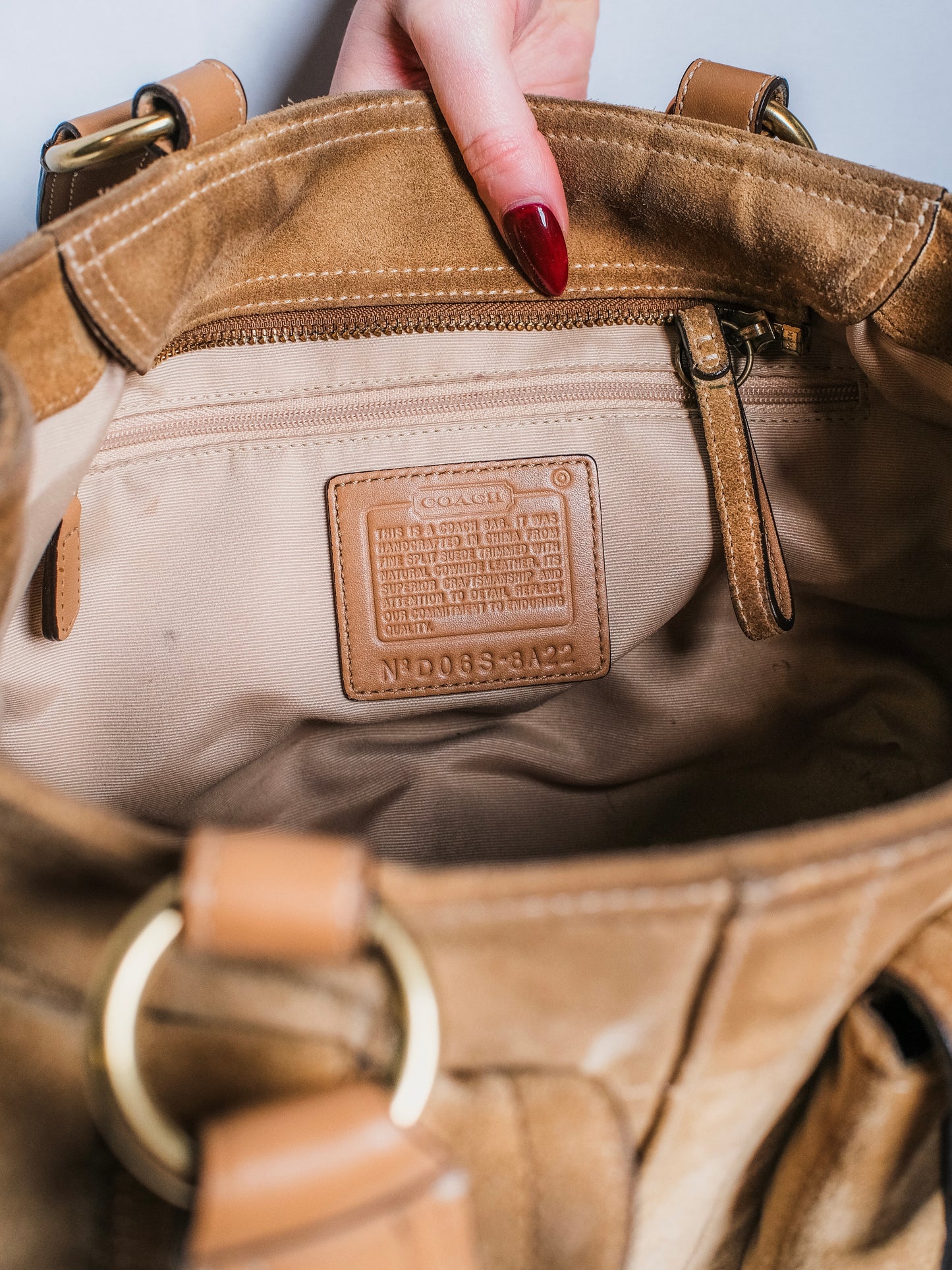 Y2K Coach Soho Suede Leather Shoulder Bag