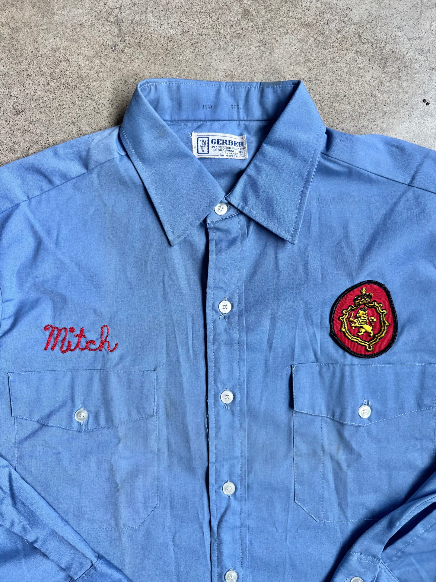 Vintage 1970s Stroh’s Beer Chainstitch Button-Up Work Shirt | Large