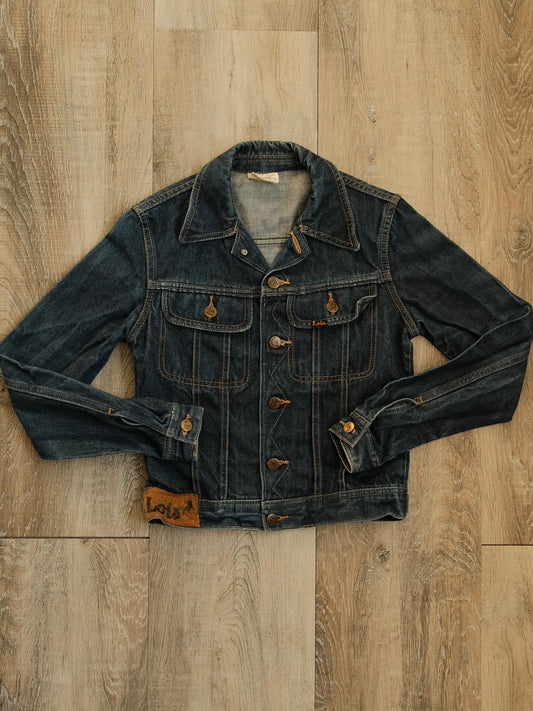 Vintage 1970s Lois Dark Wash Denim Jacket | XS