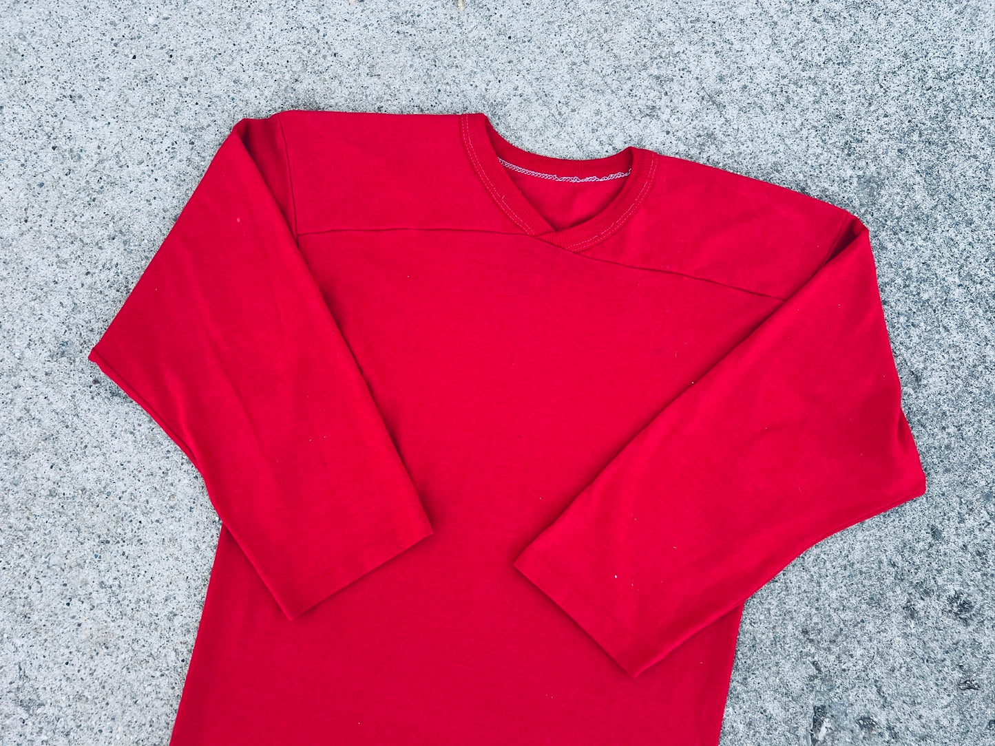 Vintage 1980s Red Athletic Football Tee | Medium