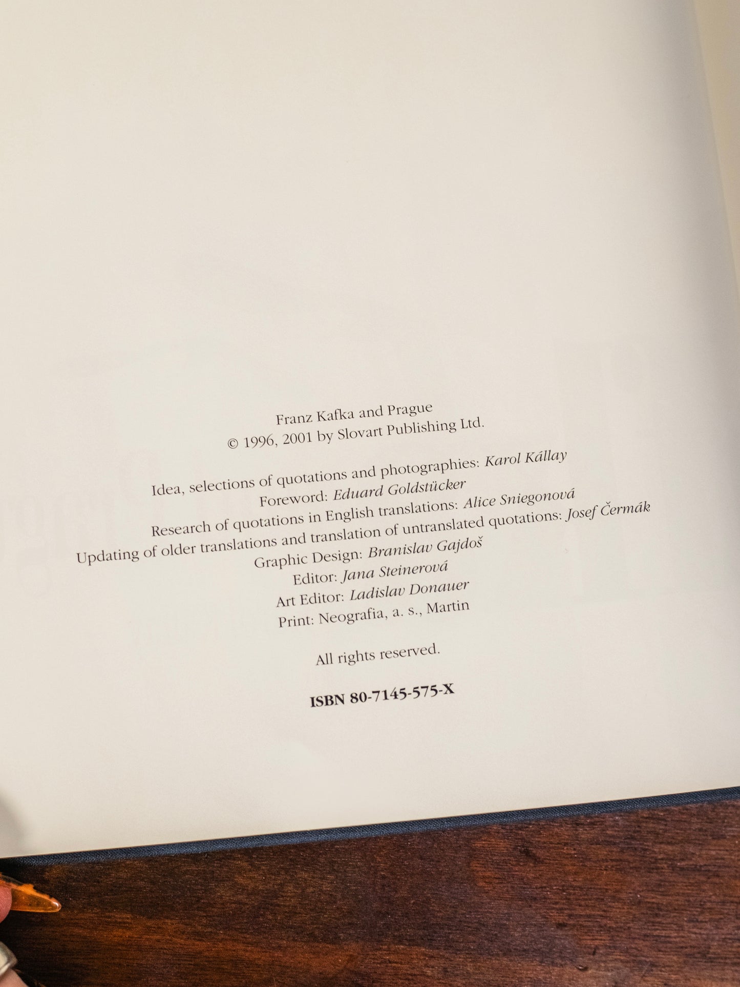 Franz Kafka and Prague Book