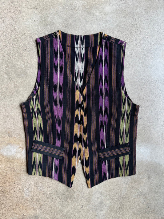 Vintage 1970s Handmade Southwestern Style Vest | Small