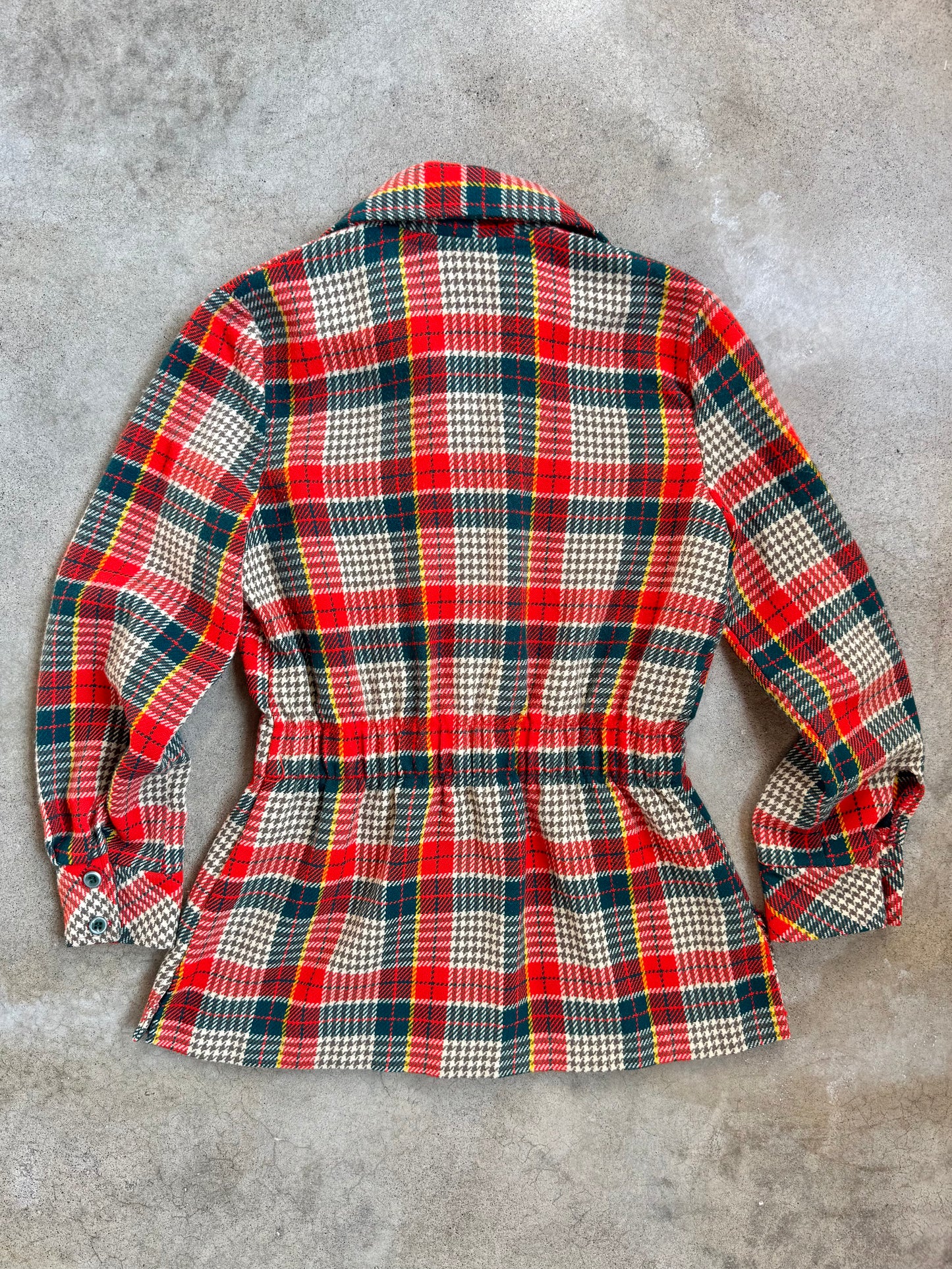 Vintage 1970s Grassroots by Ship ‘N Shore Plaid Wool-Blend Jacket | Medium