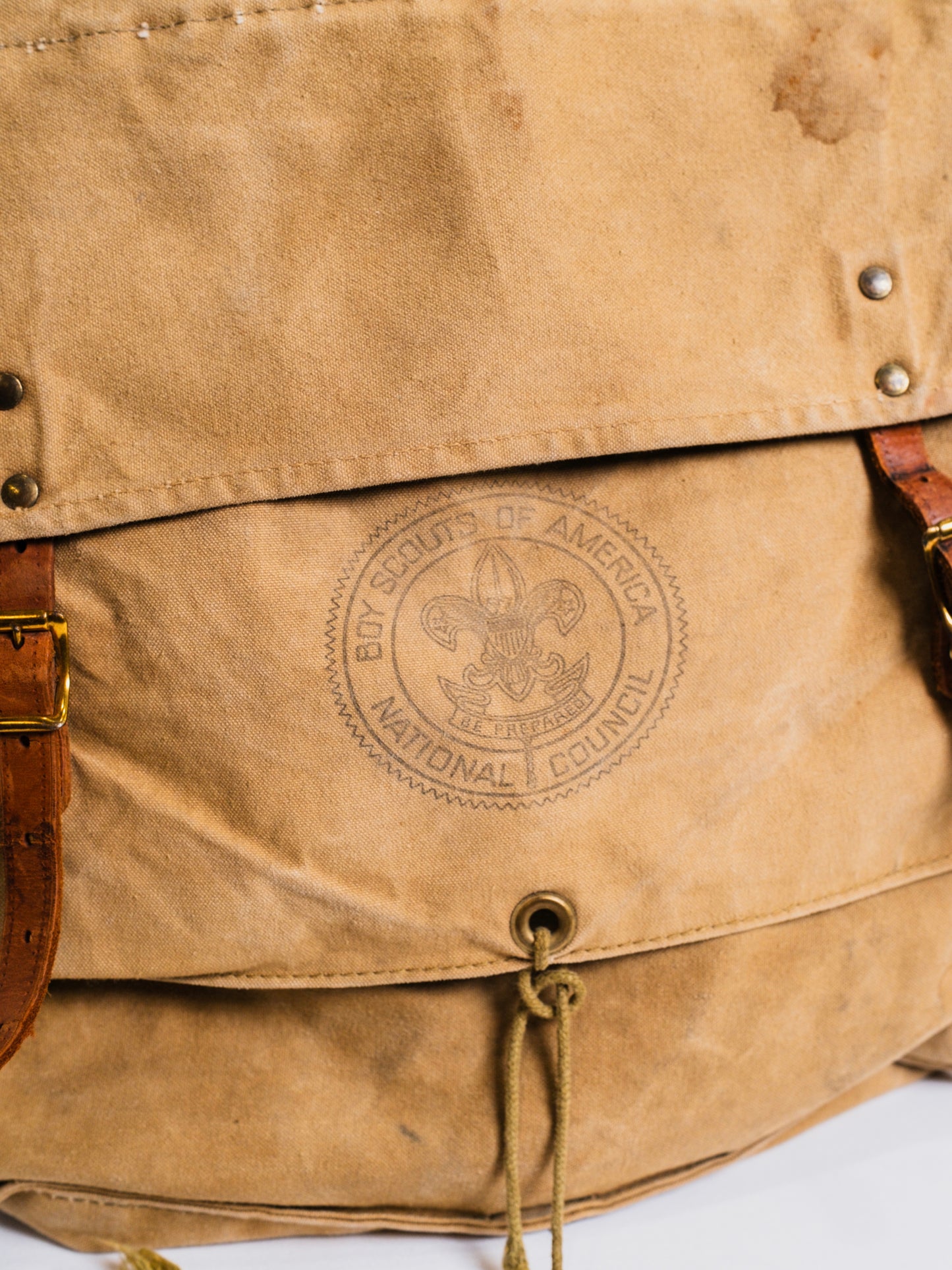 Vintage 1950s Boys Scouts Yucca Pack Canvas Backpack