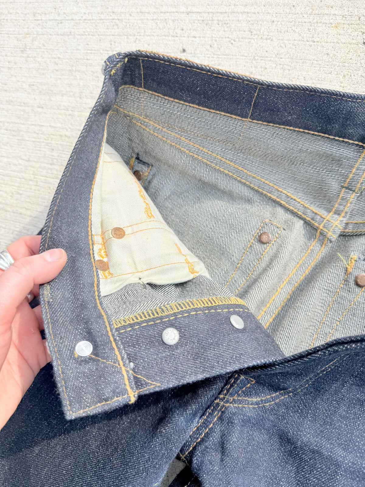 The Flat Head Selvedge Denim Dark Rinse Jeans | 28