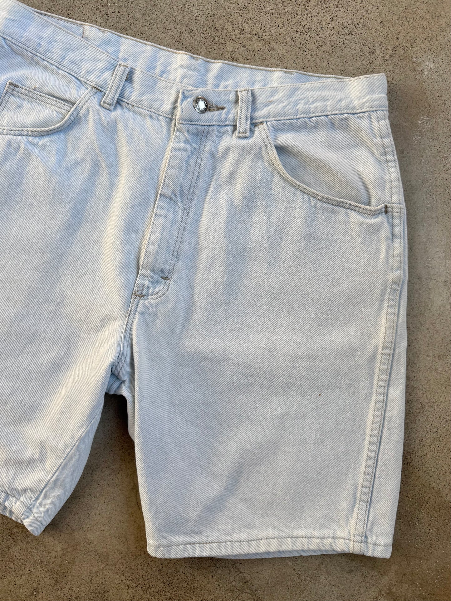 Vintage 1990s Wrangler Bleached Denim Shorts | Waist 34”