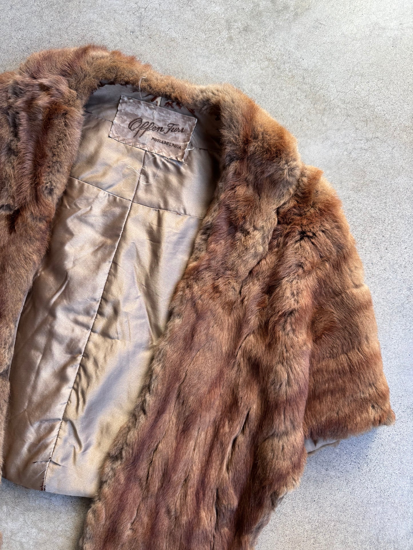 Vintage 1940s Offen Furs Genuine Mink Fur Stole