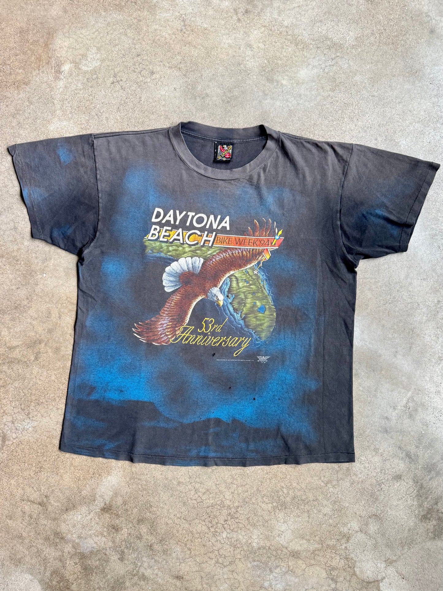 Vintage 1994 Harley Davidson 53rd Anniversary Columbus, OH Distressed Tee | XL