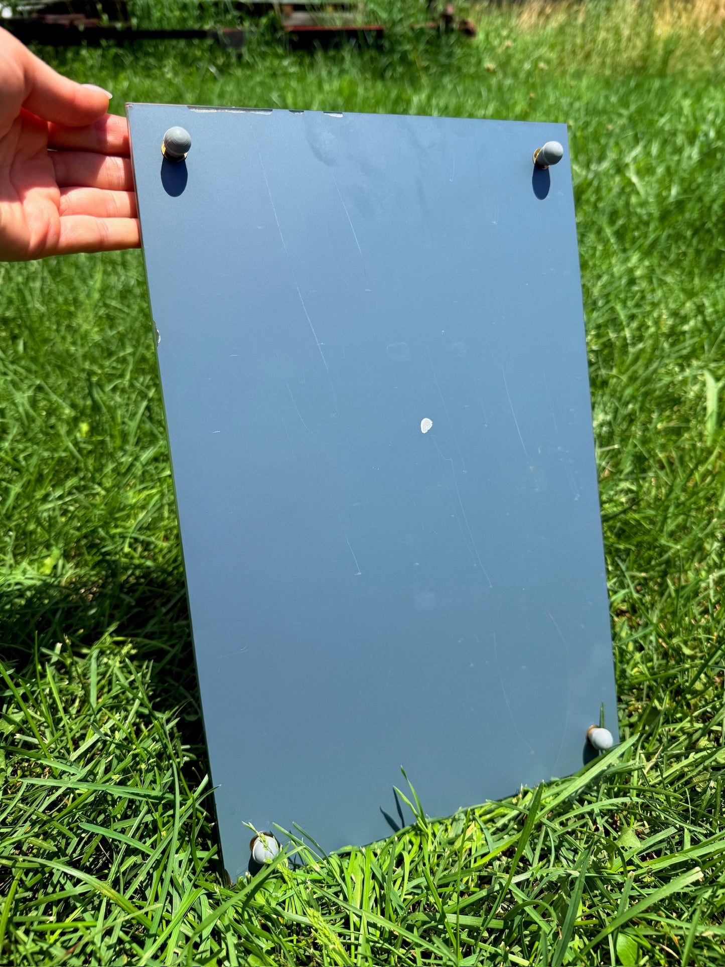 Vintage 1970s Rectangular Glass Mirrored Vanity Tray