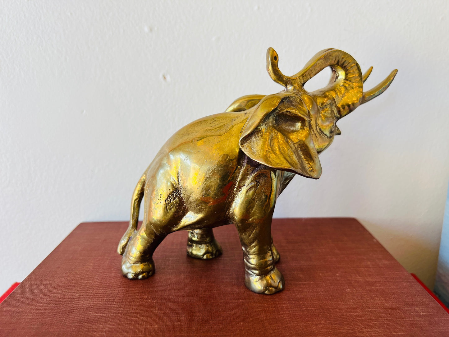 Vintage 1950s Brass Elephant Figurine