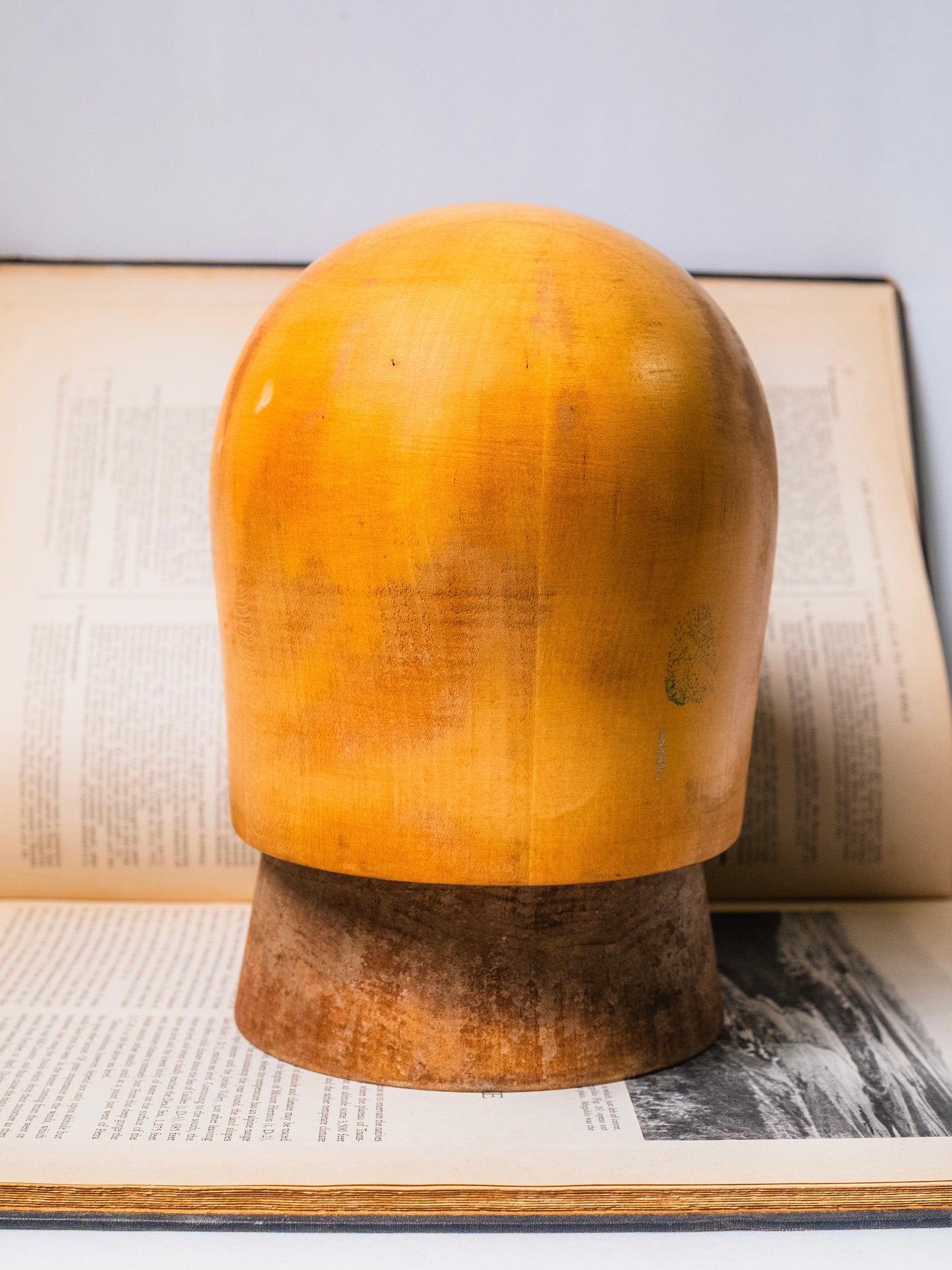 Vintage 1950s Louie Miller School of Millinery Wooden Hat Mold