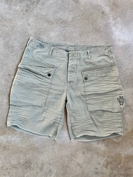 Vintage 1990s Polo Ralph Lauren Green Surplus Fit Cargo Shorts | 33