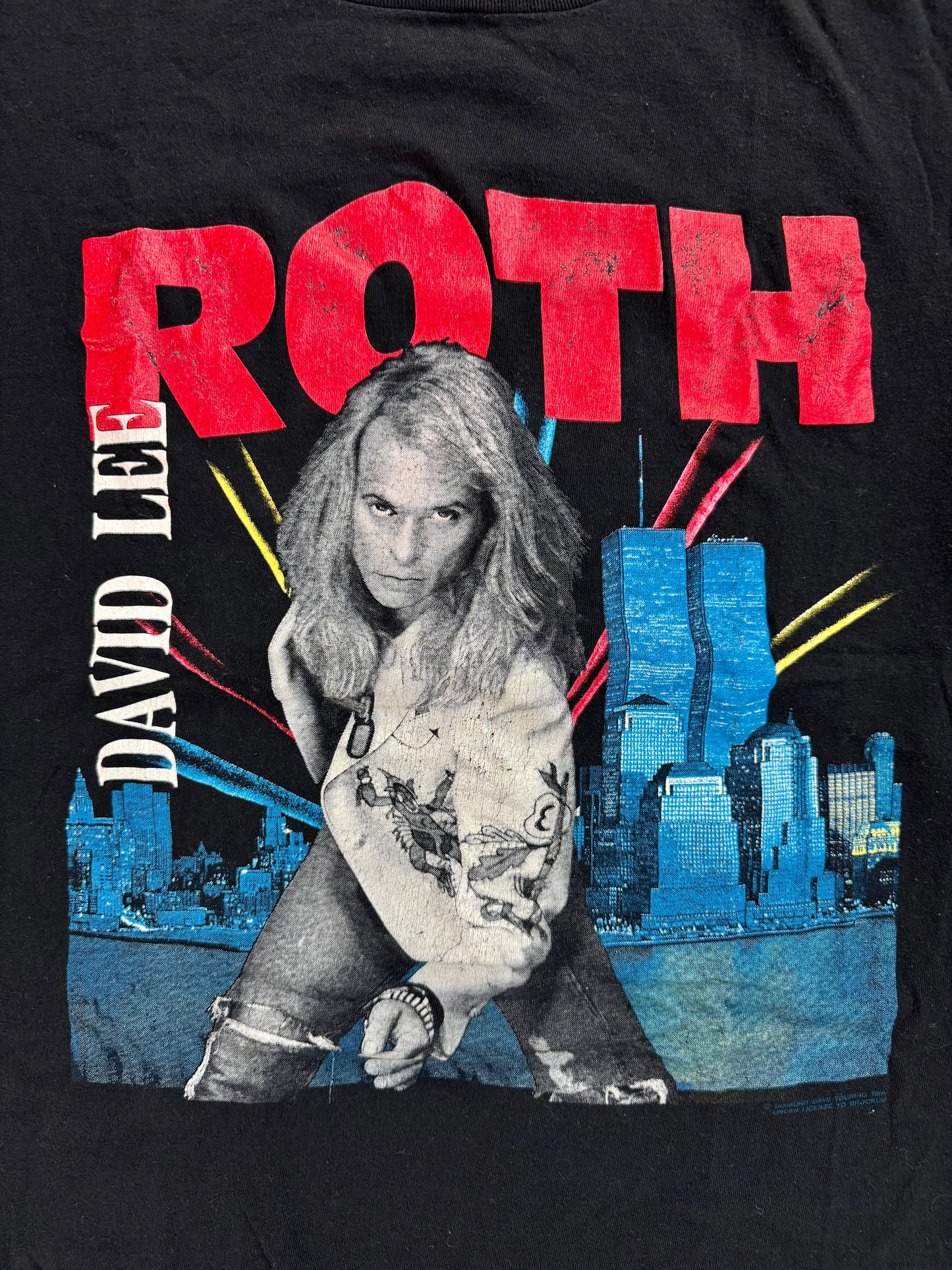 Vintage 1991 David Lee Roth “A Little Ain’t Enough” Twin Towers Tour Tee | Large