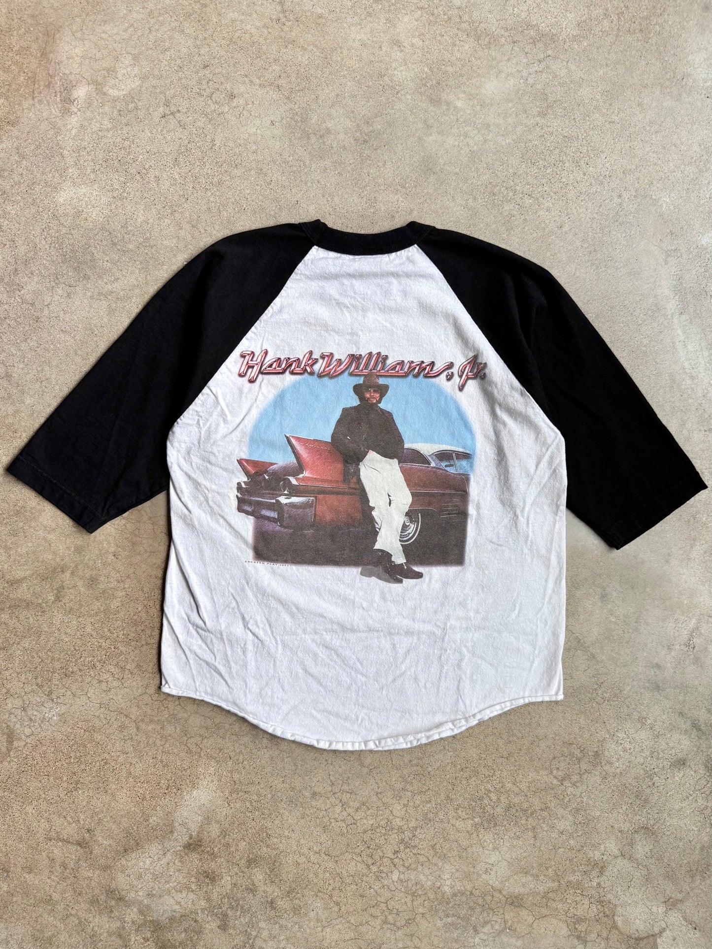 2000s Hank Williams Jr. Graphic Raglan Tee | Large