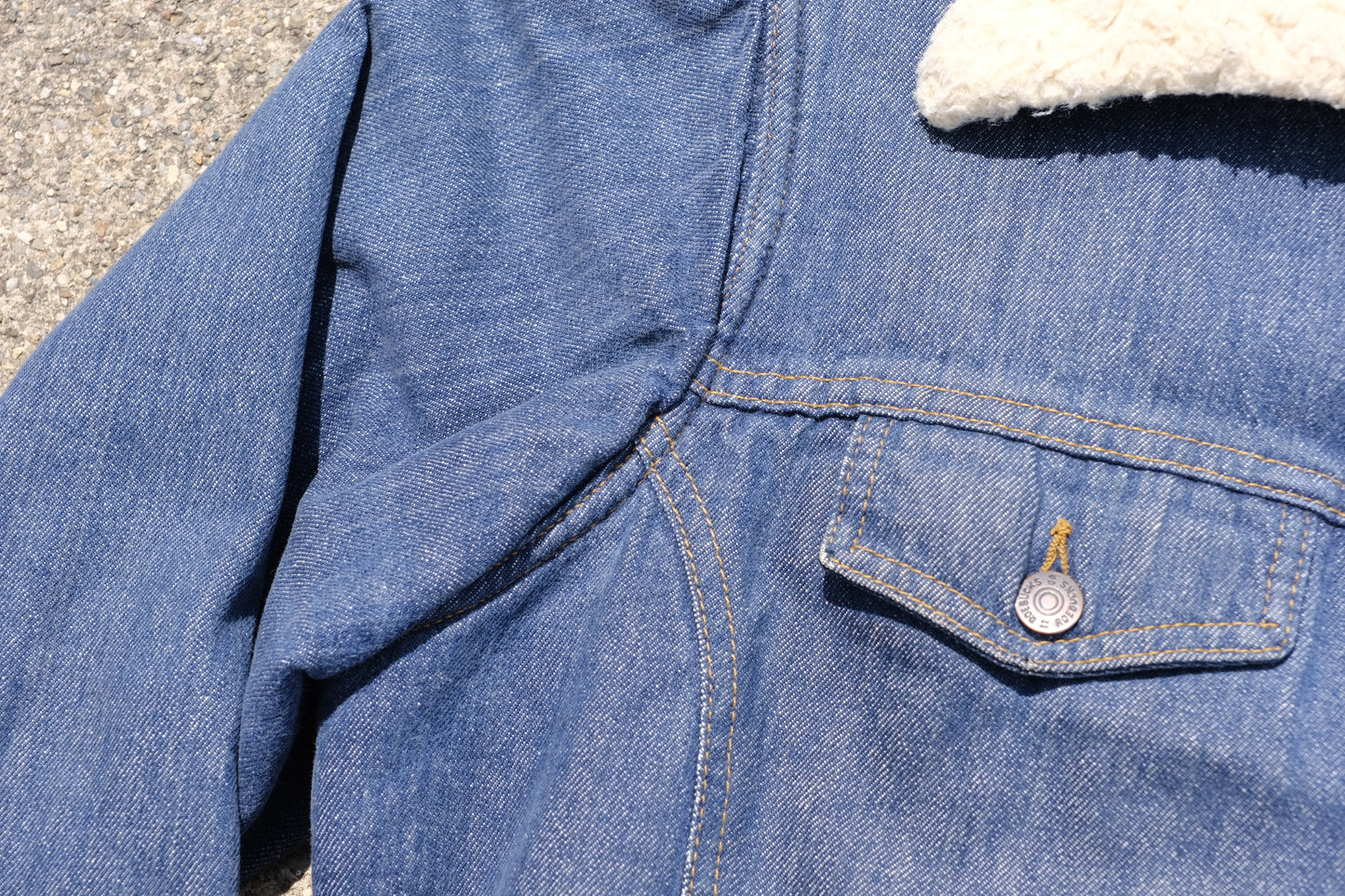 Vintage Roebucks Sherpa Lined Denim Jacket "Tomahawk"