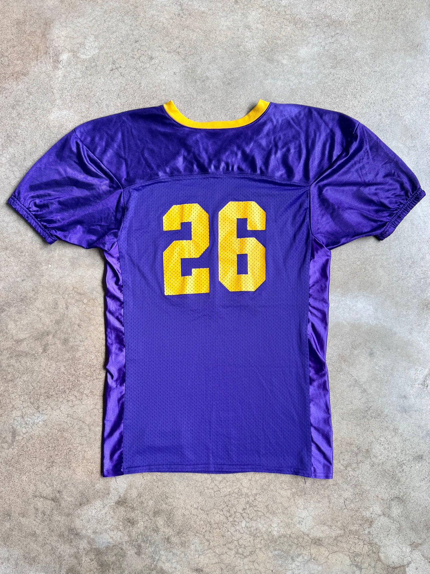 Vintage Game Gear Purple & Yellow "Bulldogs" Football Jersey | Small