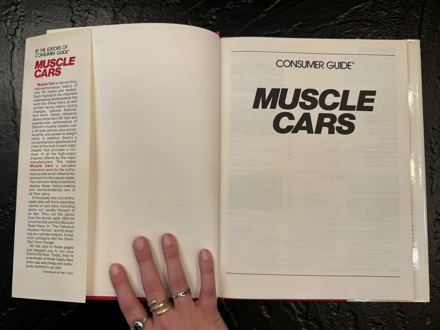 Vintage Consumer Guide Muscle Cars Hardcover Book